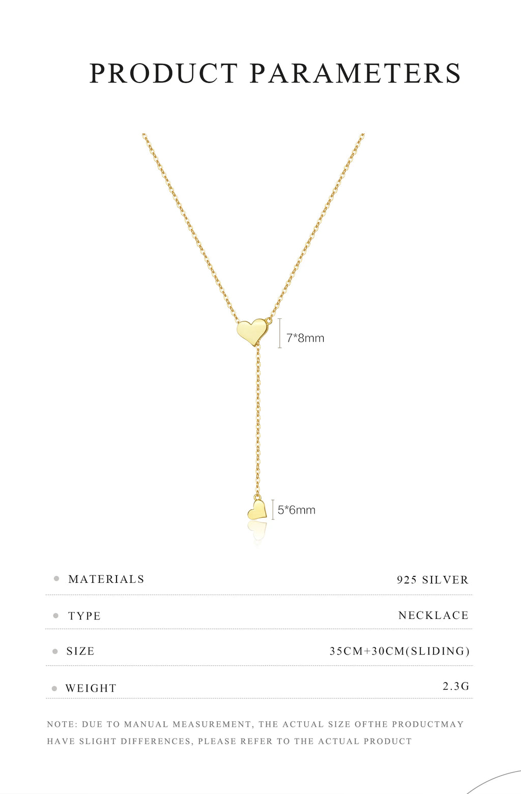 Heart Pendant Necklace – 925 Sterling Silver