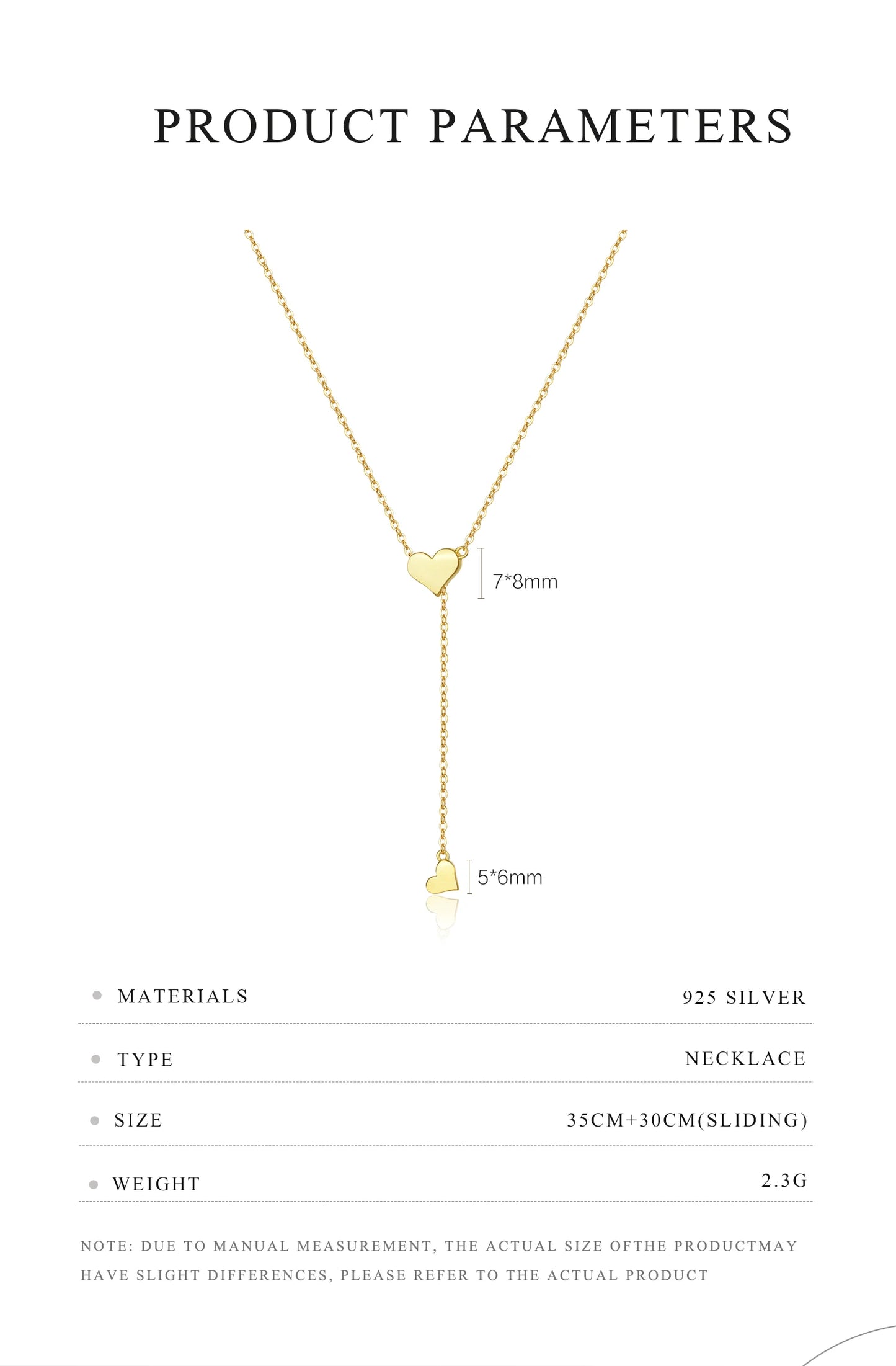 Heart Pendant Necklace – 925 Sterling Silver