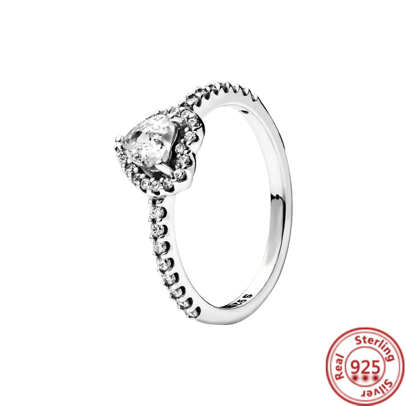 Sparkling Zircon Wings & Floral Detail – 925 Sterling Silver