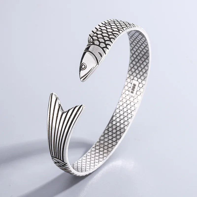 Dragon & Fish Bracelet – 925 Sterling Silver
