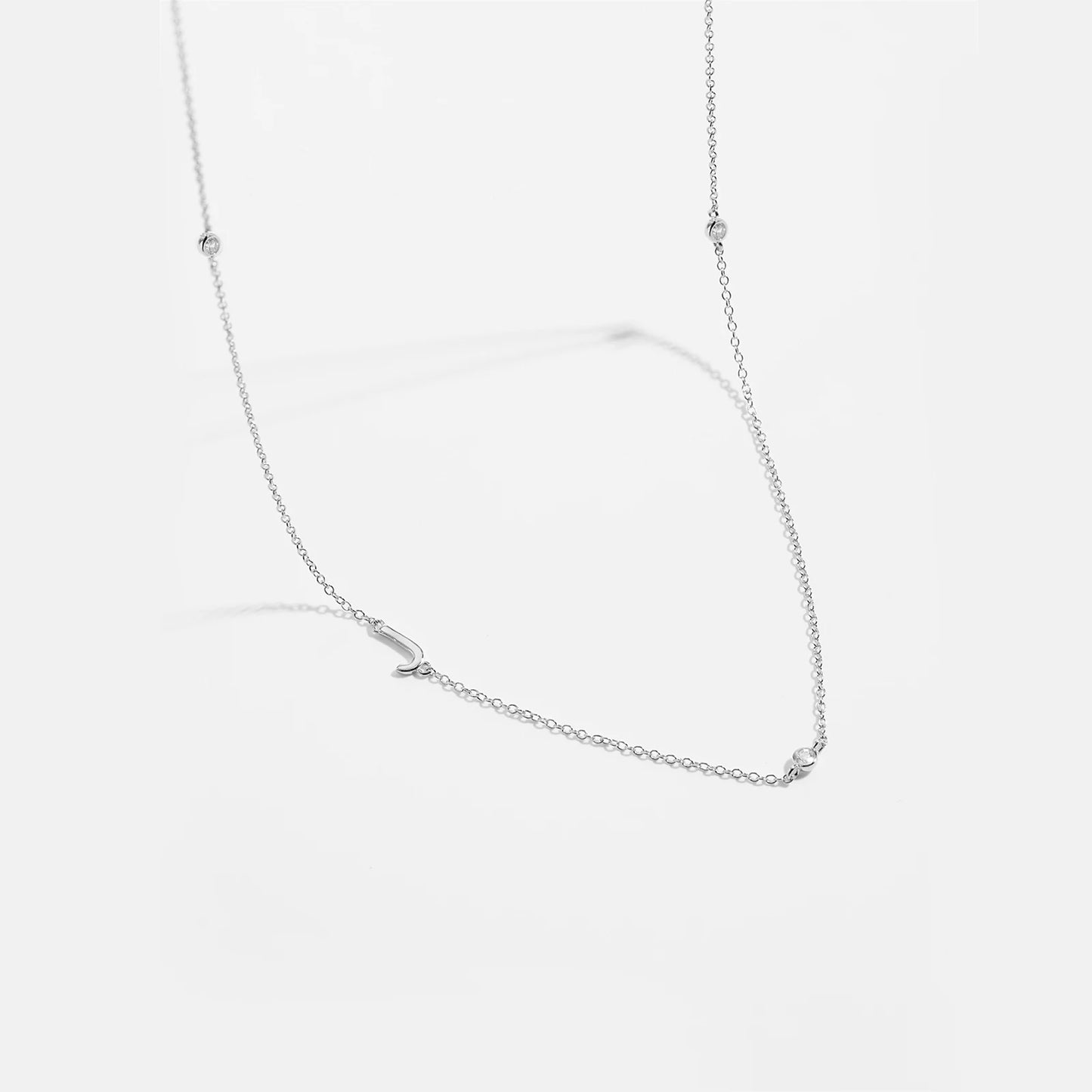 Gold Letter Pendant Choker – 925 Sterling Silver