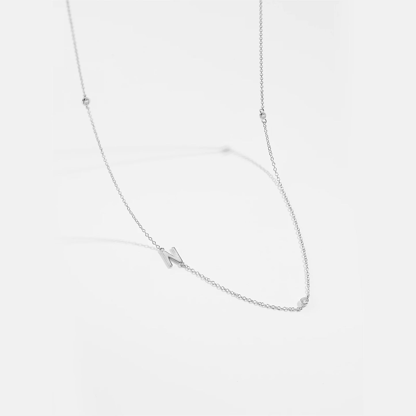 Gold Letter Pendant Choker – 925 Sterling Silver