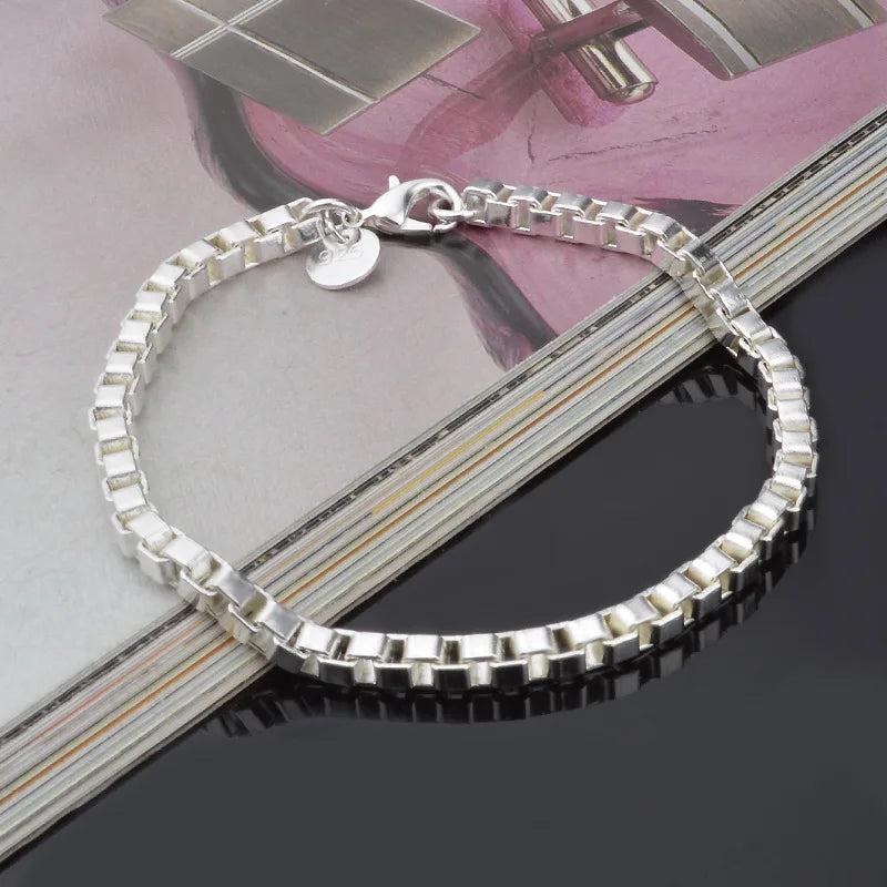 Twisted Rope Chain Bracelet –  925 Sterling Silver