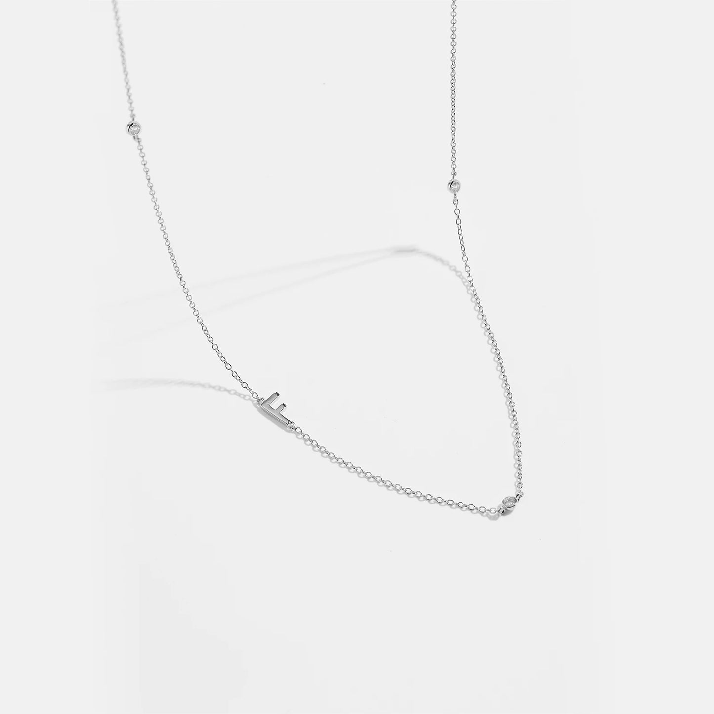 Gold Letter Pendant Choker – 925 Sterling Silver