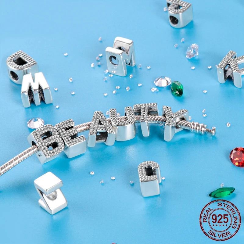 Personalised Alphabet Beads – 925 Sterling Silver