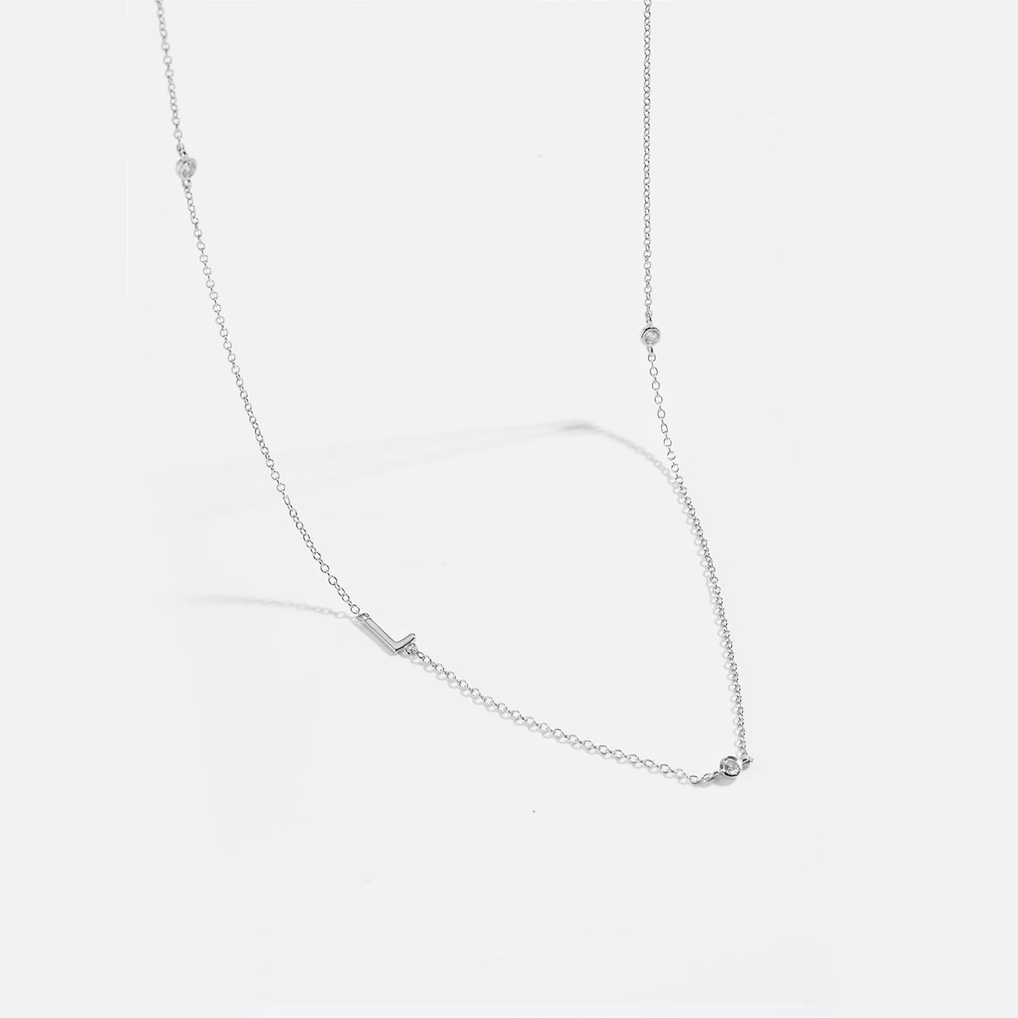Gold Letter Pendant Choker – 925 Sterling Silver