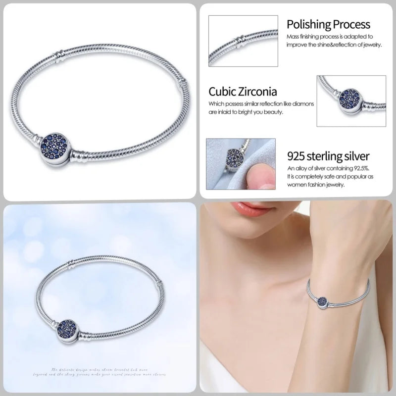 Infinity Glow Bracelet  –  925 Sterling Silver