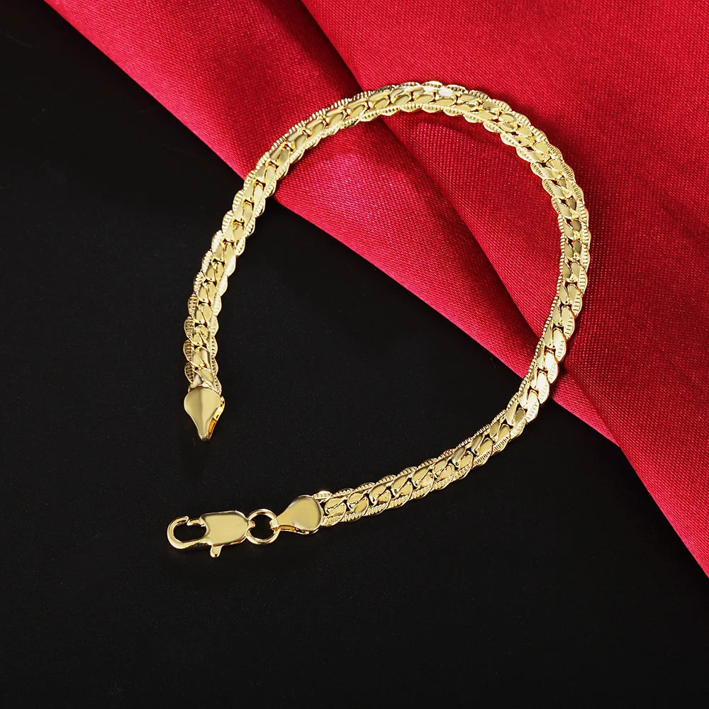 Twisted Rope Chain Bracelet –  925 Sterling Silver