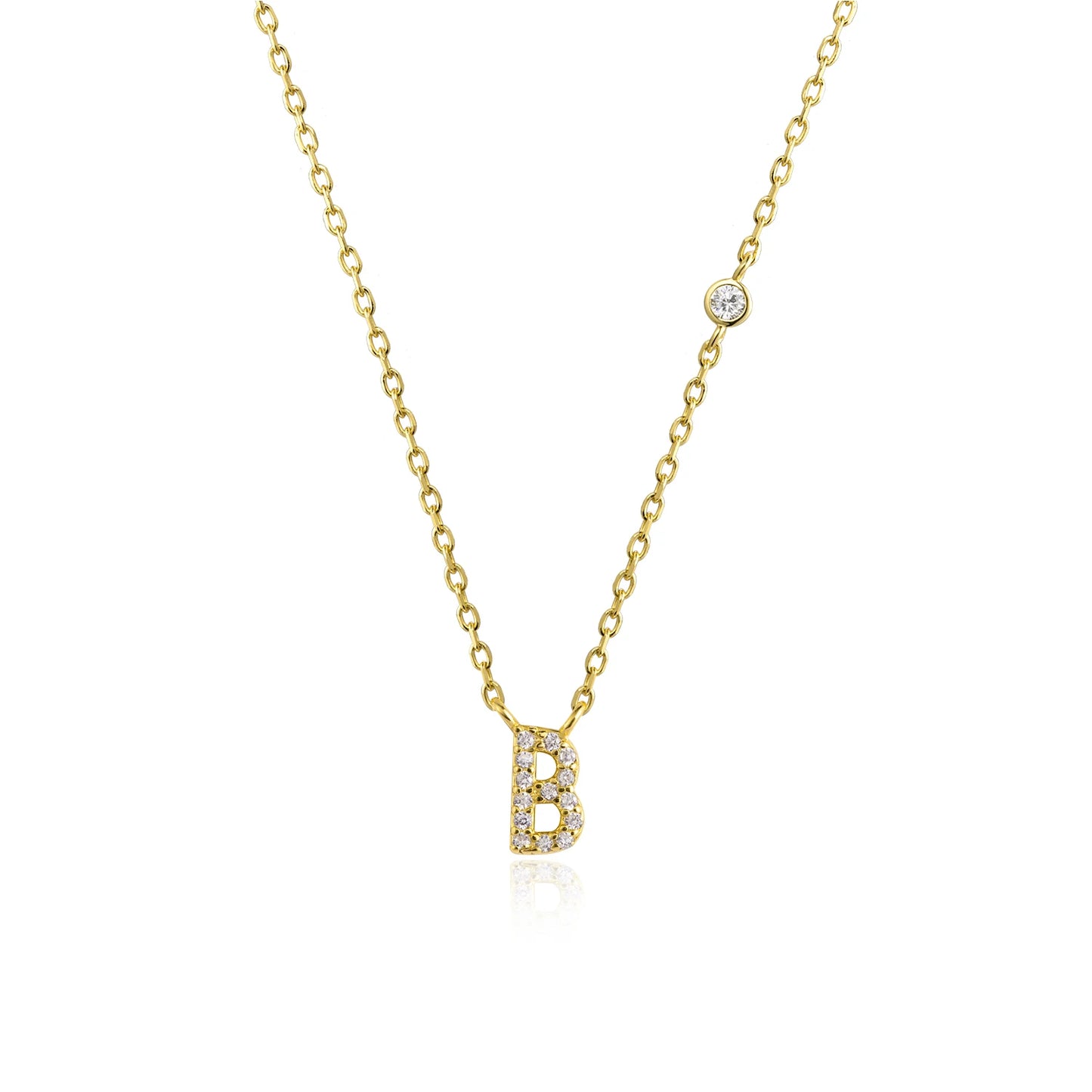 Initial Pendant Necklace – Elegant 925 Sterling Silver