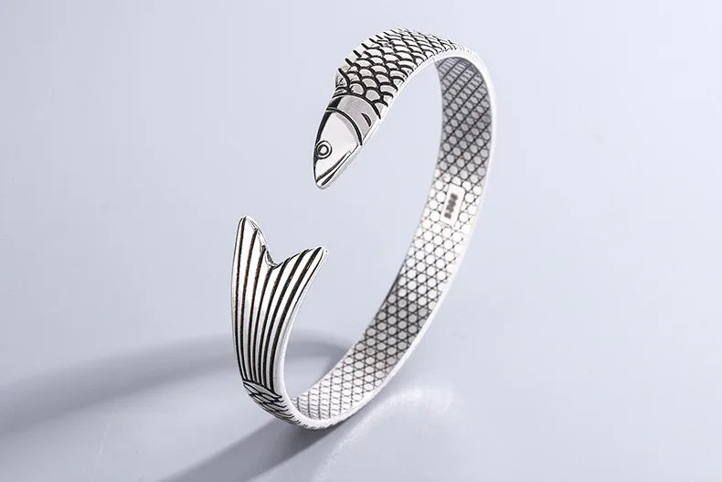 Dragon & Fish Bracelet – 925 Sterling Silver