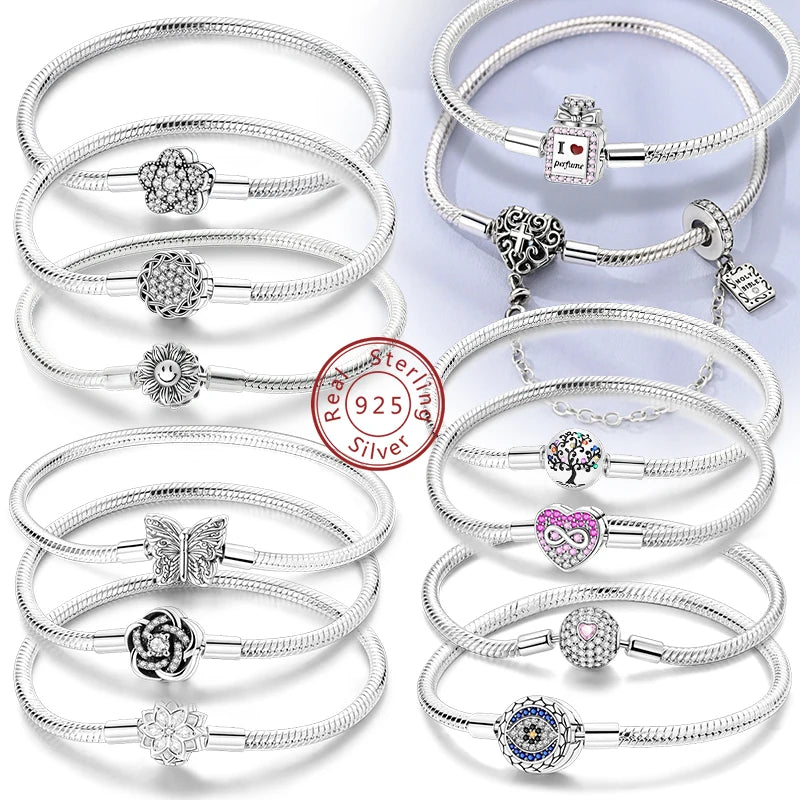 Garden of Hearts Bracelet –  925 Sterling Silver