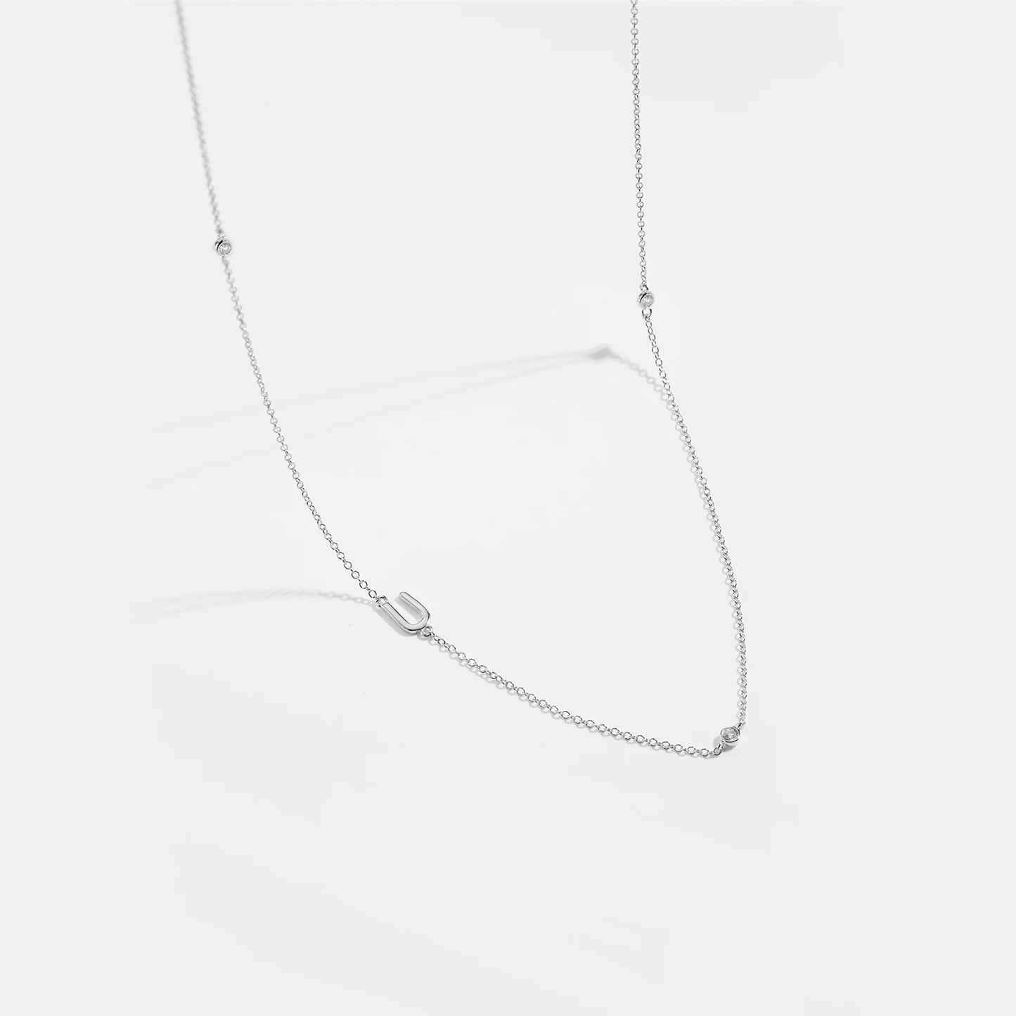 Gold Letter Pendant Choker – 925 Sterling Silver