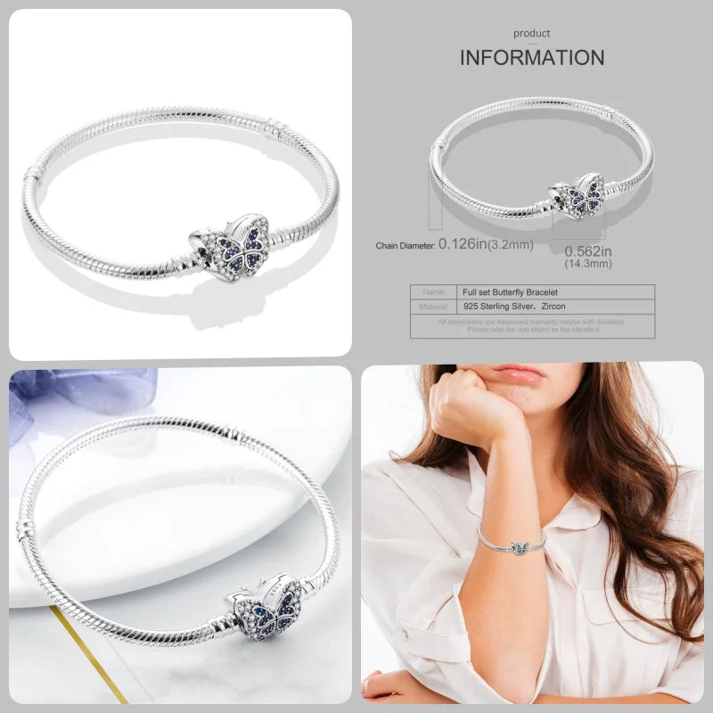 Infinity Glow Bracelet  –  925 Sterling Silver