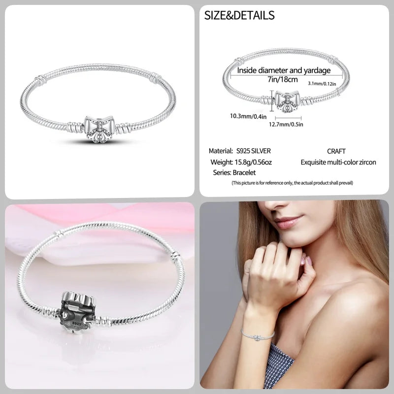 Infinity Glow Bracelet  –  925 Sterling Silver