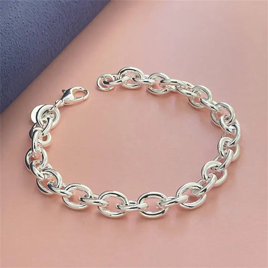 Chain Bracelet with Buckle – 925 Sterling Silver