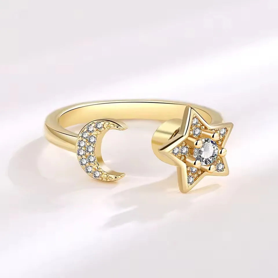 Sunflower Rotatable Ring Sterling Silver
