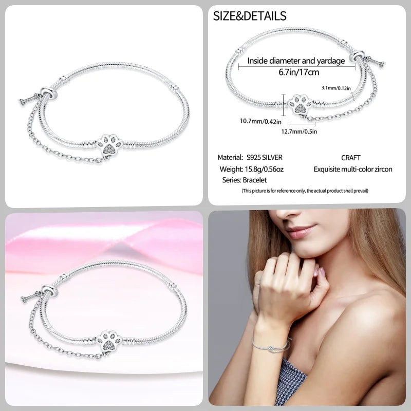 Infinity Glow Bracelet  –  925 Sterling Silver