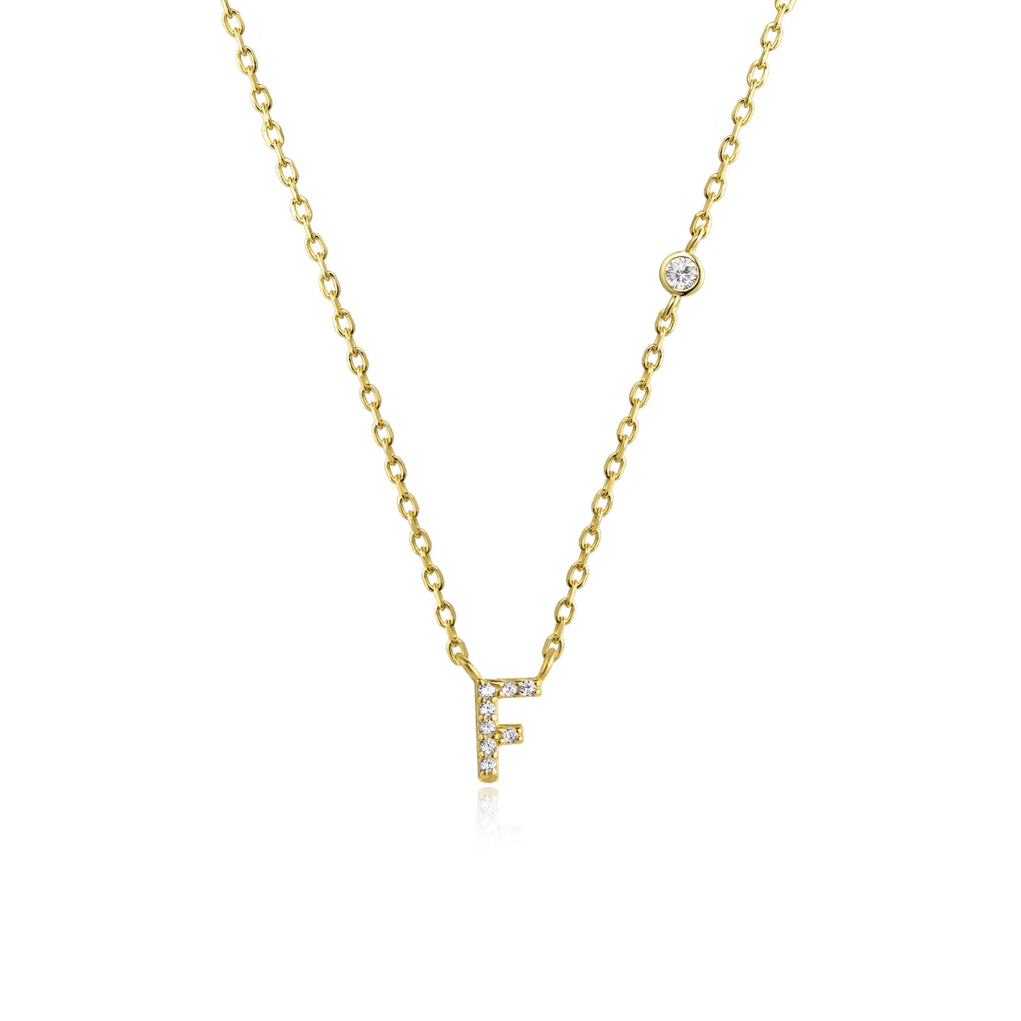 Initial Pendant Necklace – Elegant 925 Sterling Silver