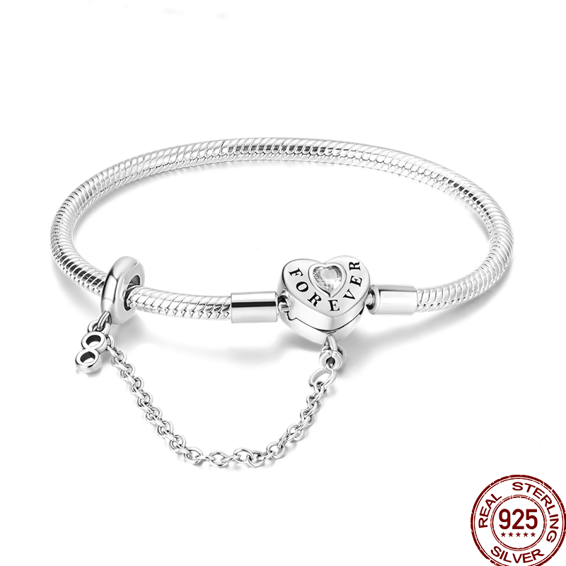 Infinity Glow Bracelet  –  925 Sterling Silver