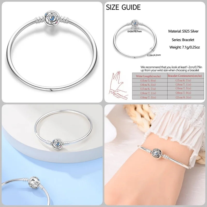 Infinity Glow Bracelet  –  925 Sterling Silver