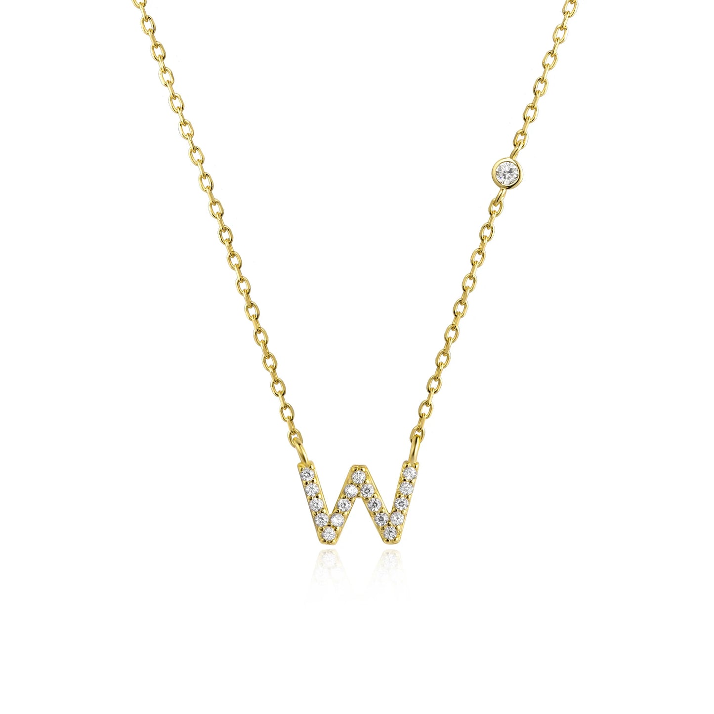 Initial Pendant Necklace – Elegant 925 Sterling Silver