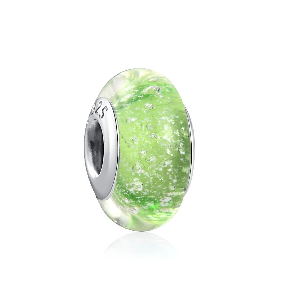 Murano Glass & Heart Charms – 925 Sterling Silver
