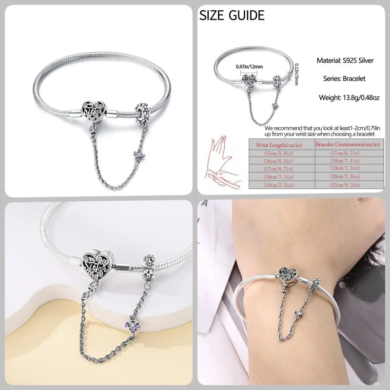 Infinity Glow Bracelet  –  925 Sterling Silver