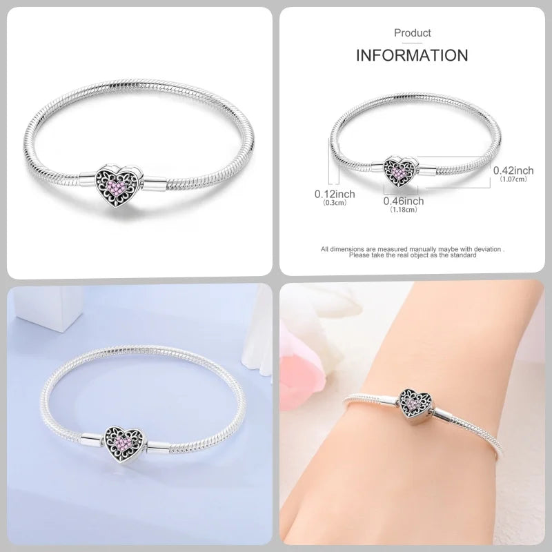 Infinity Glow Bracelet  –  925 Sterling Silver