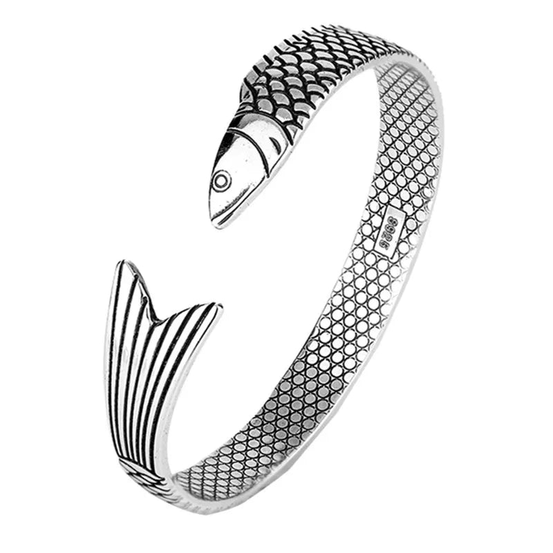 Dragon & Fish Bracelet – 925 Sterling Silver