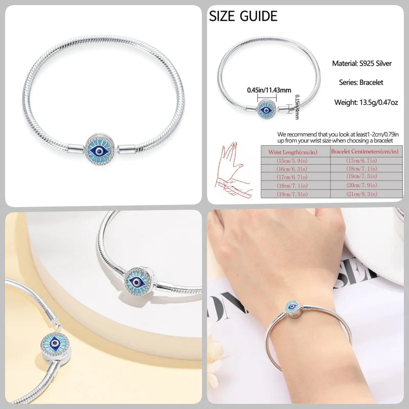 Infinity Glow Bracelet  –  925 Sterling Silver