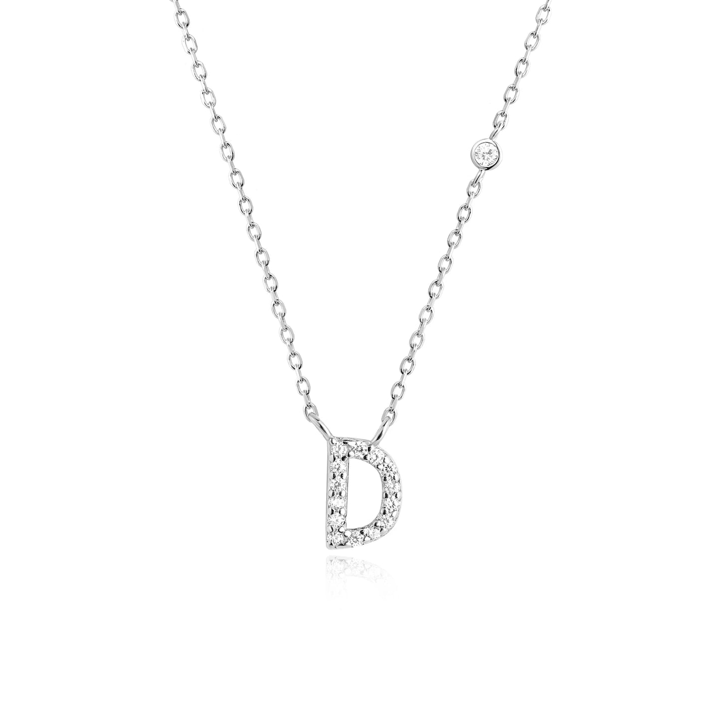 Initial Pendant Necklace – Elegant 925 Sterling Silver