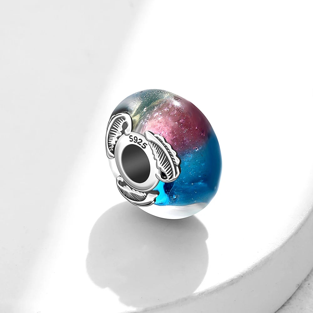 Murano Glass & Heart Charms – 925 Sterling Silver