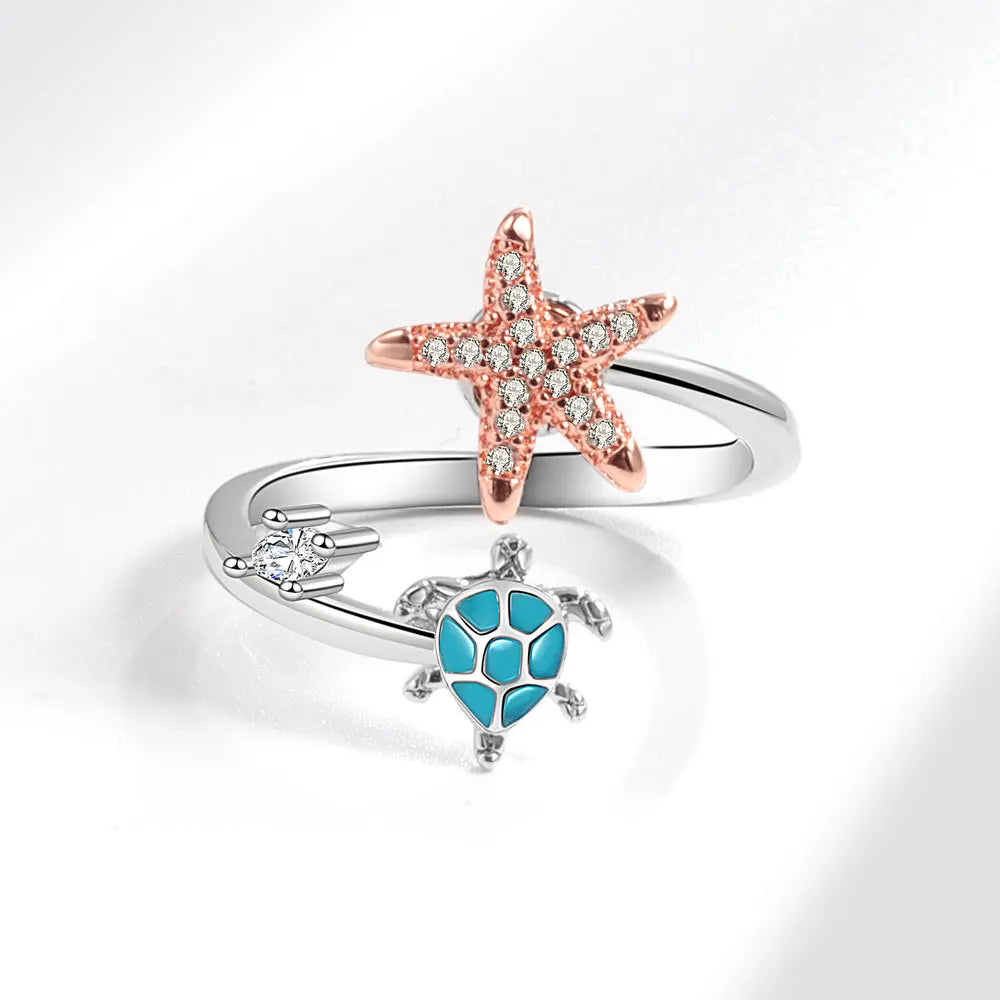 Sunflower Rotatable Ring Sterling Silver