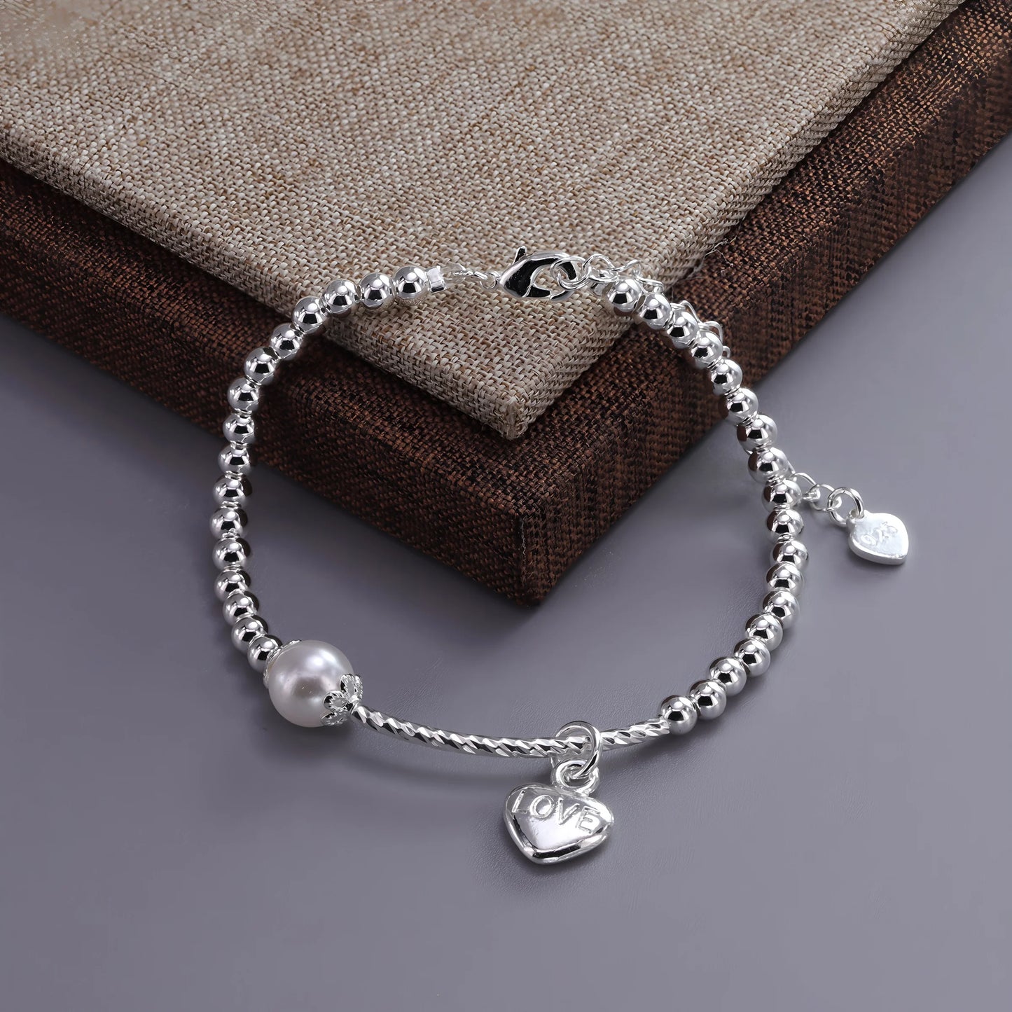 Love Heart Bracelet  – Sterling Silver
