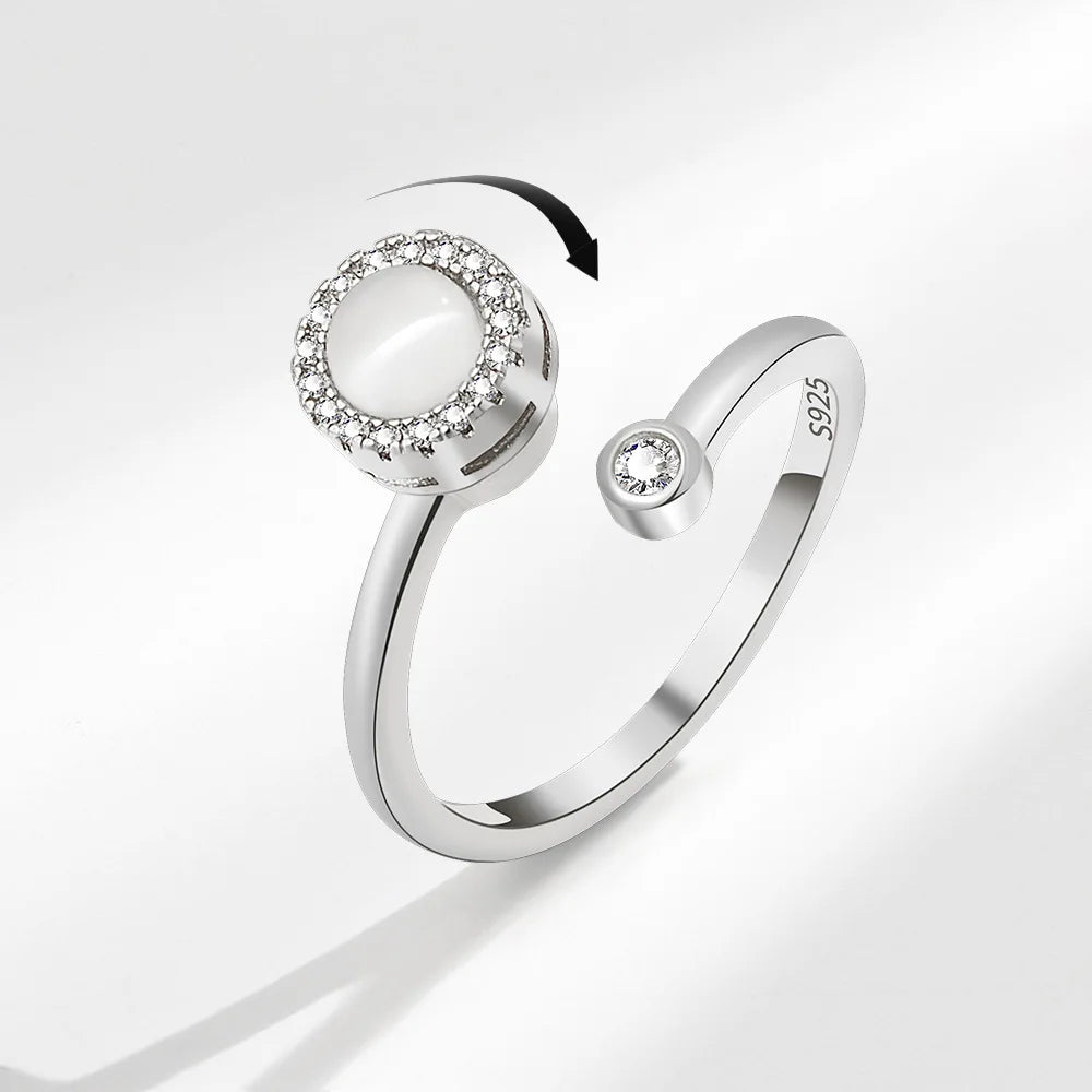 Sunflower Rotatable Ring Sterling Silver