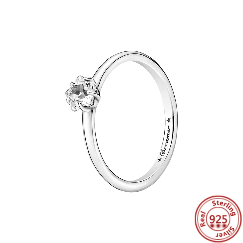Sparkling Zircon Wings & Floral Detail – 925 Sterling Silver