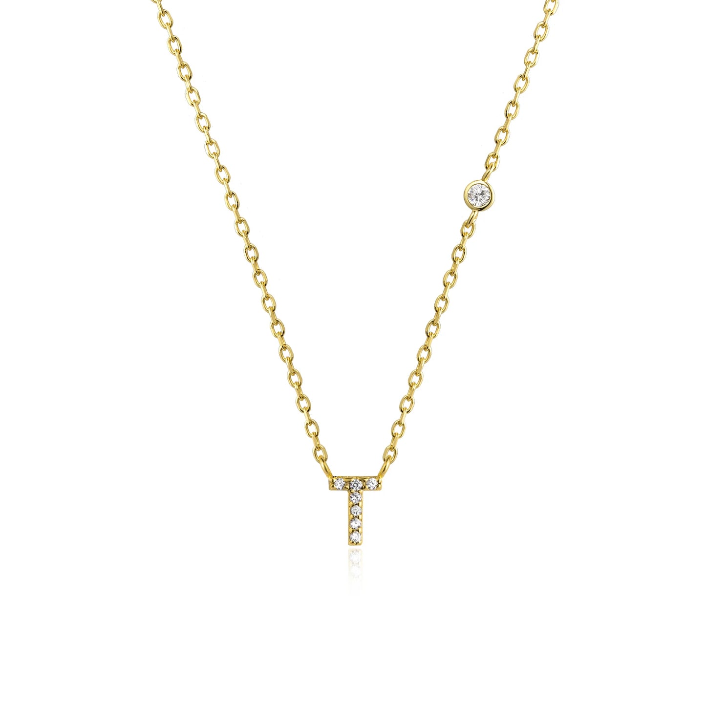Initial Pendant Necklace – Elegant 925 Sterling Silver