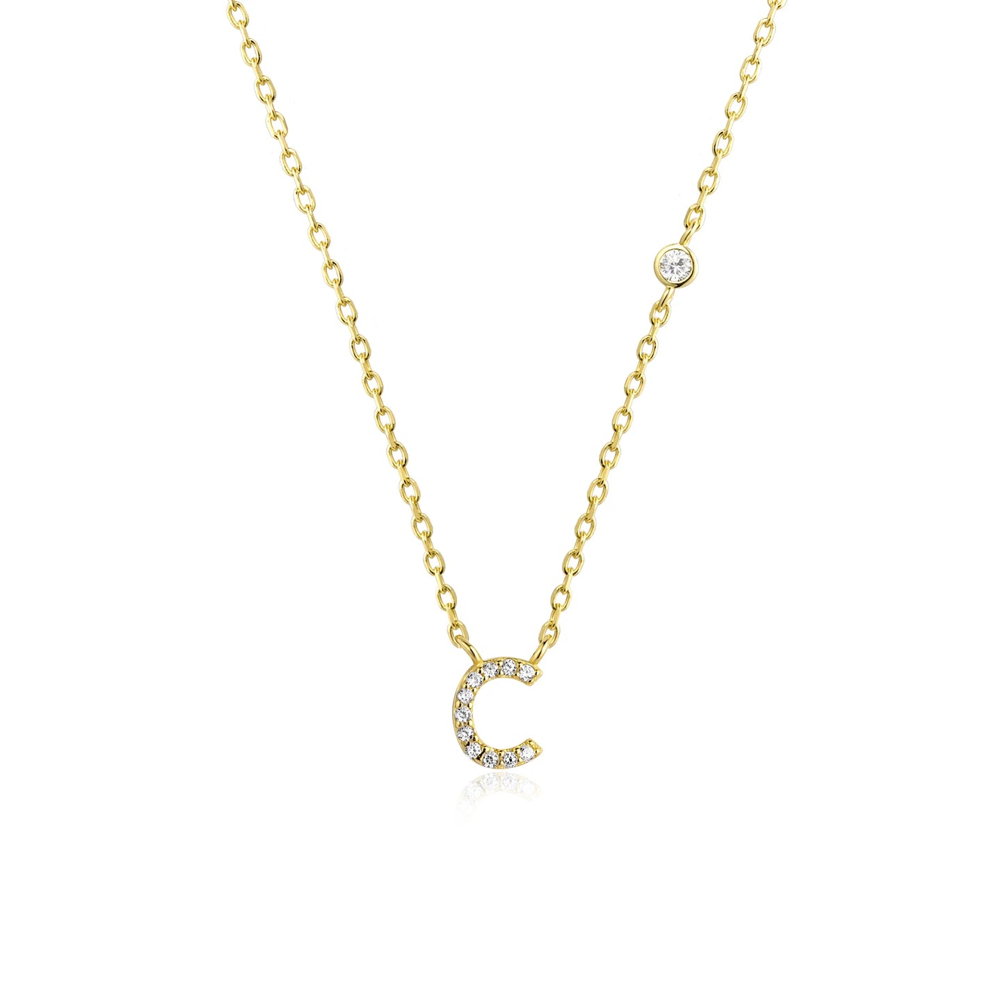 Initial Pendant Necklace – Elegant 925 Sterling Silver
