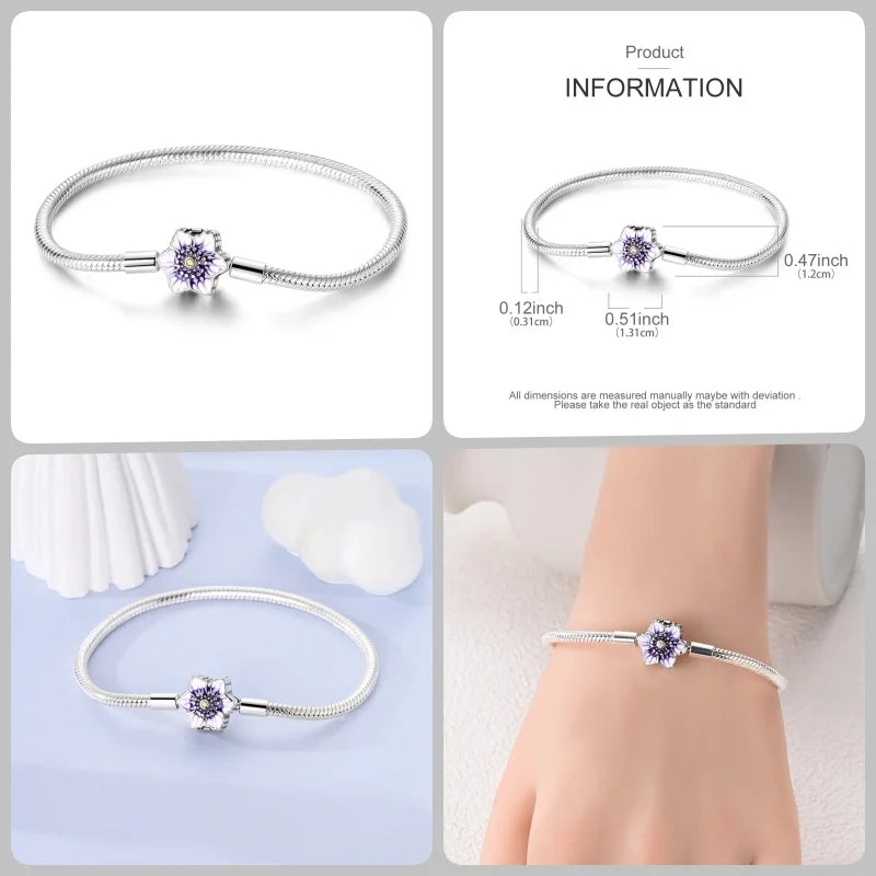 Infinity Glow Bracelet  –  925 Sterling Silver