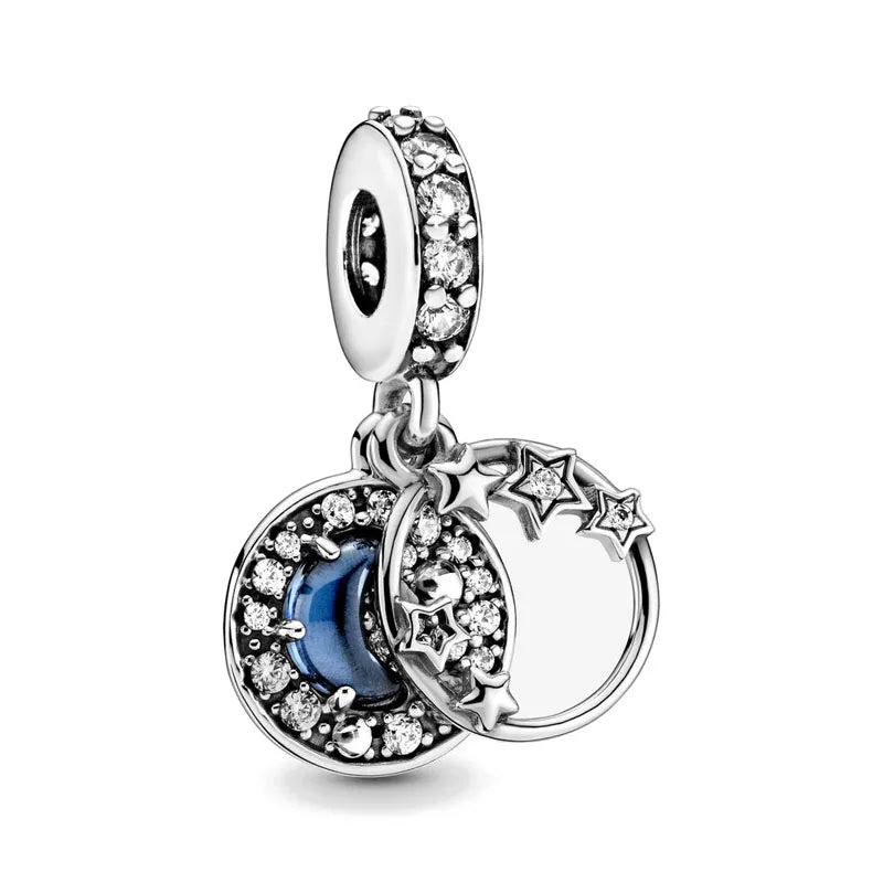 Blue Moon & Stars – 925 Sterling Silver