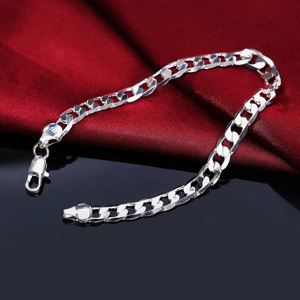 Twisted Rope Chain Bracelet –  925 Sterling Silver