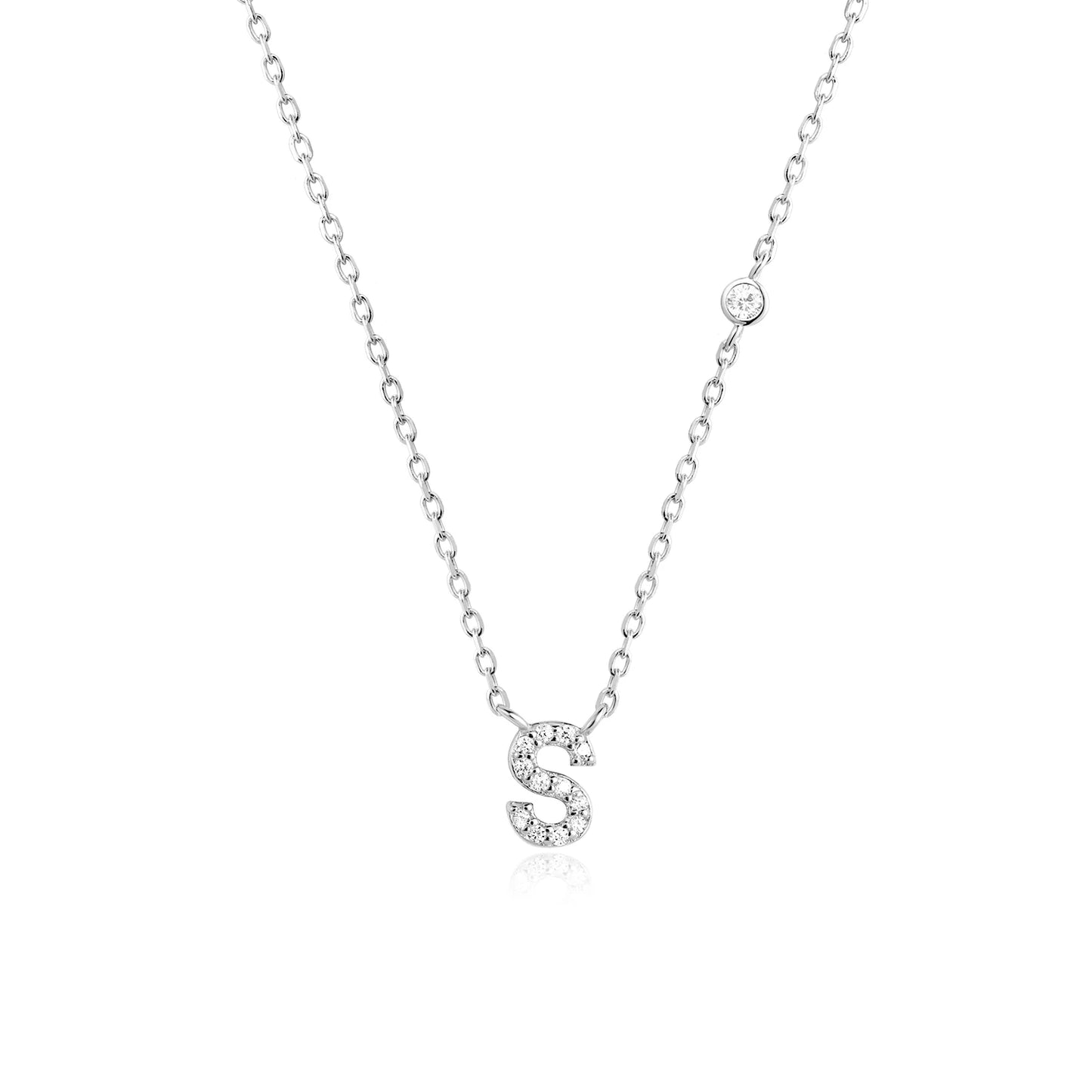Initial Pendant Necklace – Elegant 925 Sterling Silver