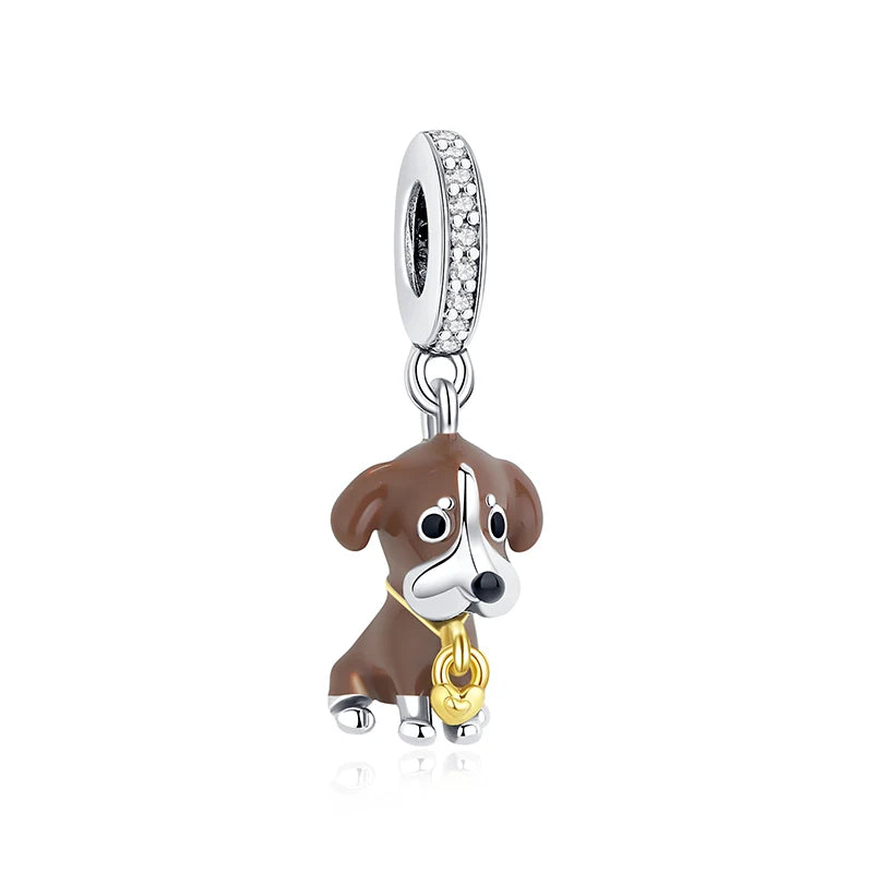 Paw print charm  – 925 Sterling Silver