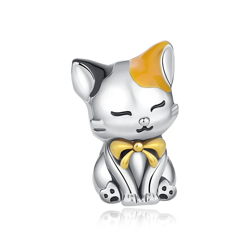 Paw print charm  – 925 Sterling Silver