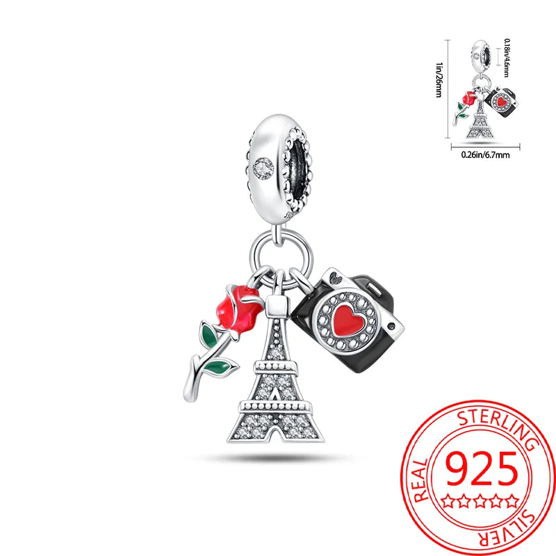 Eiffel Tower Charm –  925 Sterling Silver