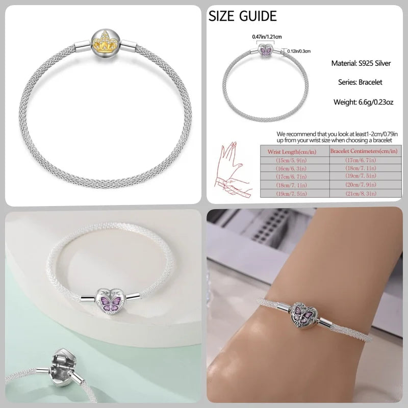 Infinity Glow Bracelet  –  925 Sterling Silver