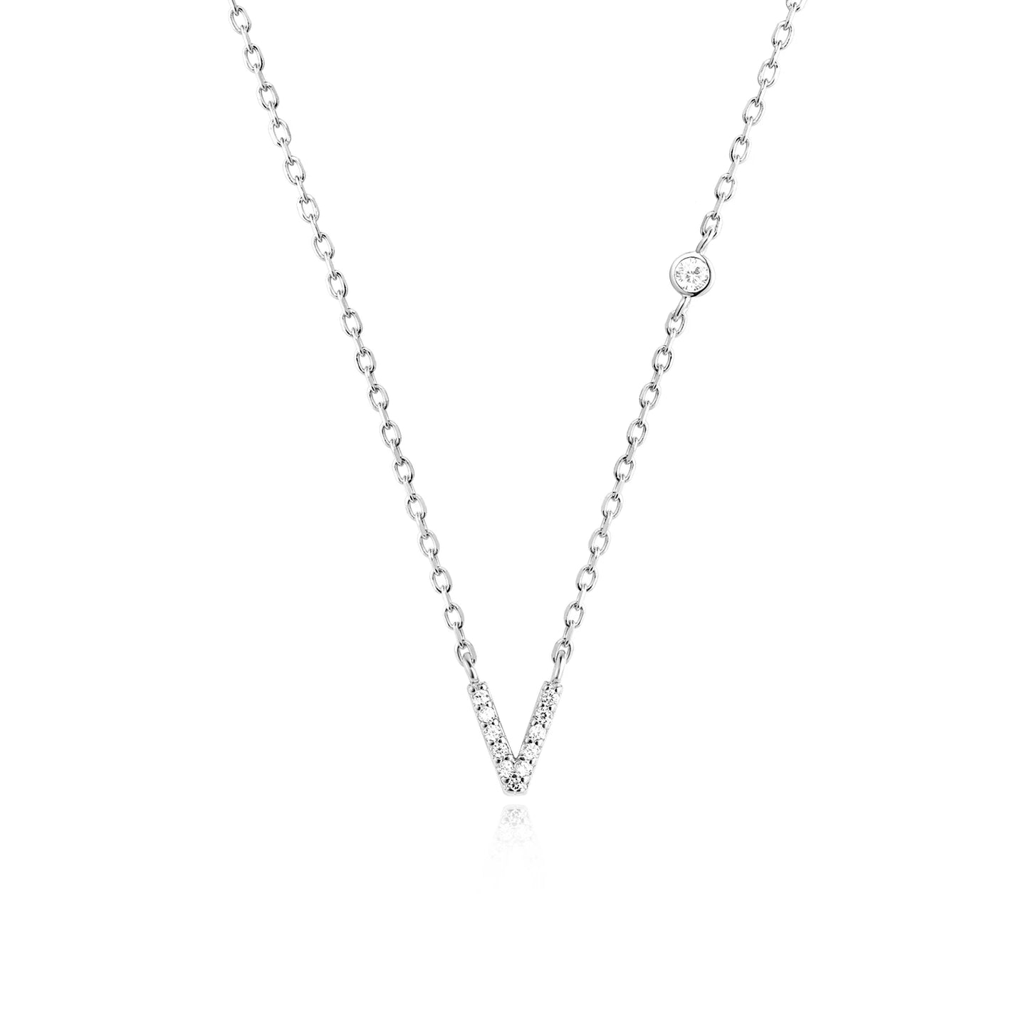 Initial Pendant Necklace – Elegant 925 Sterling Silver