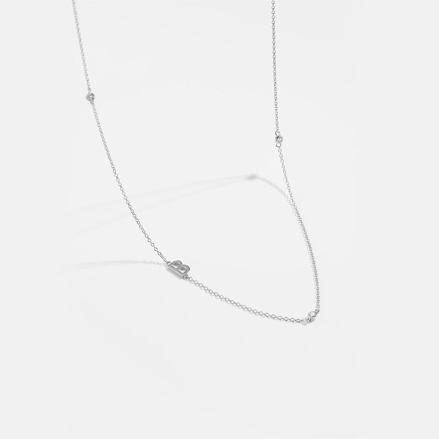 Gold Letter Pendant Choker – 925 Sterling Silver