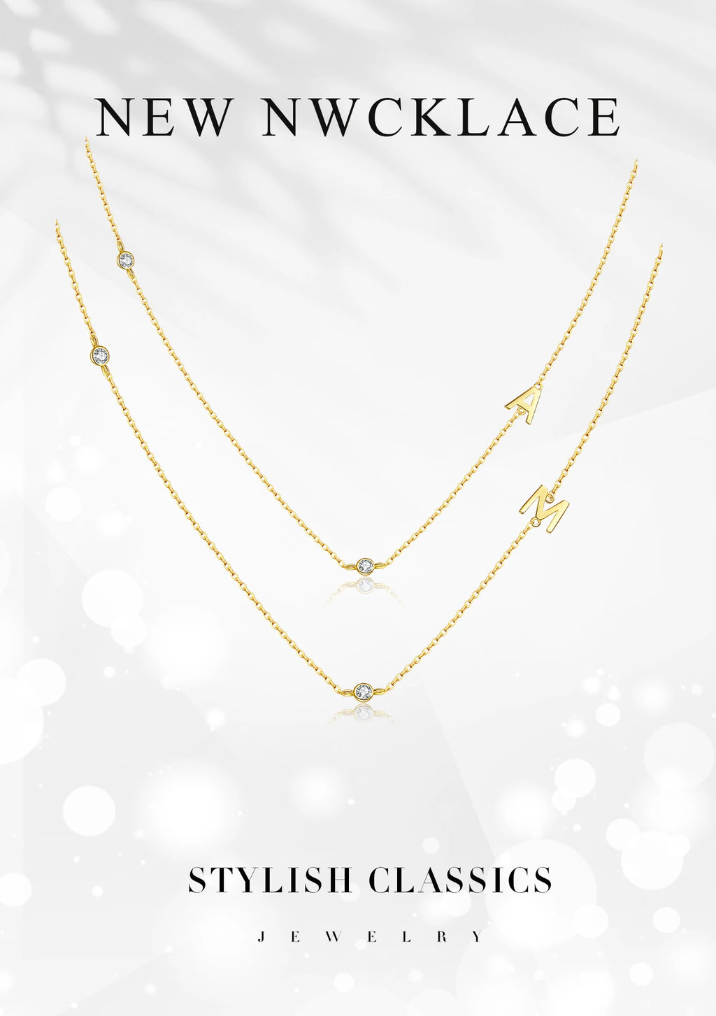 Gold Letter Pendant Choker – 925 Sterling Silver