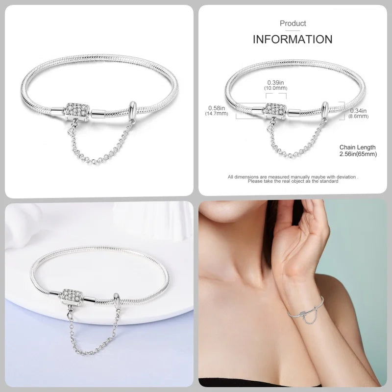 Infinity Glow Bracelet  –  925 Sterling Silver